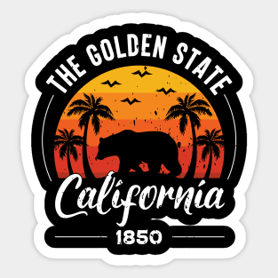 The golden state California Sticker